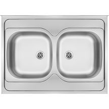 Steel sink, 2-bowl - overlay ZM6_020N 5907650846543