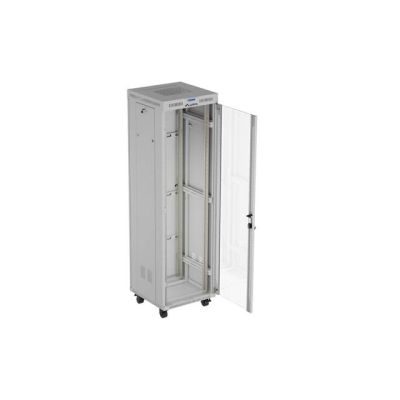 5. LANBERG FLOOR RACK CABINET 19" 42U 600X600 GRAY GLASS DOOR LCD (FLAT PACK) V2