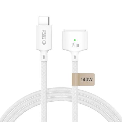 8. Tech-Protect MMC01 Ultraboost USB-C / USB-C MagSafe 3 140W 200cm Cable for MacBook - White