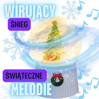 5. 147MM LED SNOW GLOBE WITH PLAYING CHRISTMAS TREE
