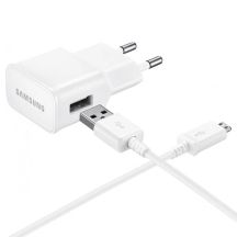 Samsung EP-TA50EWE 8W USB-A Wall Charger with MicroUSB Cable ECB-DU4AWE (Bulk - Replacement Packaging) - White