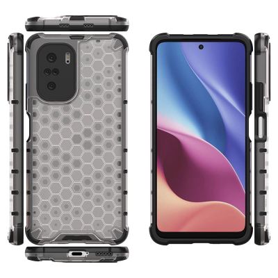 10. Honeycomb Case armor cover with TPU Bumper for Xiaomi Redmi K40 Pro+ / K40 Pro / K40 / Poco F3 transparent