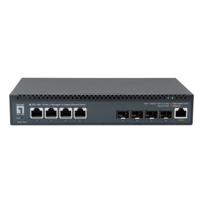 2. LevelOne XEL-0891 Managed L3 10G Ethernet (100/1000/10000) Desktop Gray