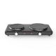 5. ELDOM ELECTRIC TWO-BURNER STOVE PG22 2500W, SMOOTH TEMPERATURE REGULATION, PLATE DIAMETERS 18.5 CM + 15.5 CM