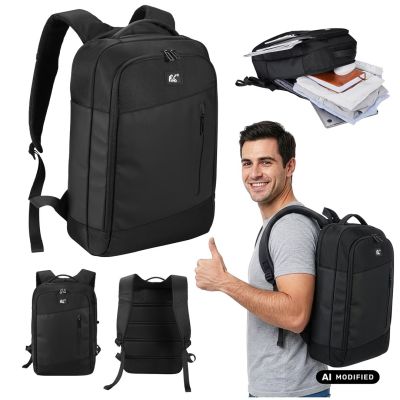 12. NANORS LAPTOP BACKPACK, 15.6", BLACK, 42X28.5X14, WATERPROOF RS204 B RS204 B