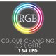 35. DECORATIVE CHRISTMAS TREE 154 LED RGB 150 CM BLACK