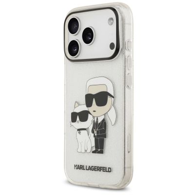 2. Karl Lagerfeld IML NFT Glitter Karl&Choupette Case for iPhone 18 Pro Max / 17 Pro Max - Transparent