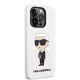 4. Karl Lagerfeld Silicone Ikonik case for iPhone 14 Pro Max - white