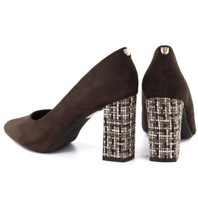 4. Chocolate suede pointed toe pumps Sergio Leone PB216