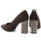 4. Chocolate suede pointed toe pumps Sergio Leone PB216