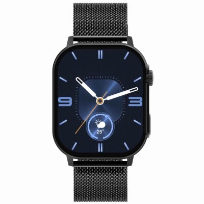 5. GRAVITY GT15-12 Women's Smartwatch Navy Blue Silicone Strap + Black Bracelet