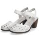 43. Rieker W RKR650 comfortable leather sandals white