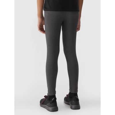 4. Girls' elastic cotton leggings 4F Junior