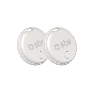 SBS Track My Circle locator compatible with Apple Find My set of 2 - white