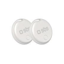 SBS Track My Circle locator compatible with Apple Find My set of 2 - white