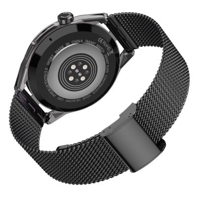 4. Rubicon RNCE88-2 Black Smartwatch - Black Silicone Strap + Black Bracelet