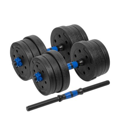 3. Bituminous adjustable dumbbells with connector 2x10kg REBEL ACTIVE