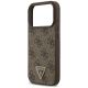 6. Guess Leather 4G Triangle Strass MagSafe Case for iPhone 17 Pro - Brown