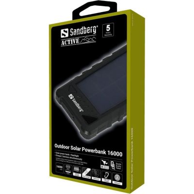 Sandberg Outdoor Solar Powerbank 16000