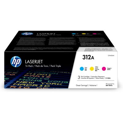 HP Toner Kit HP 312A, HP312A=CF440AM, includes CMY, CF381A+CF382A+CF383A