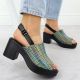 21. Women’s Block-Heel Woven Sandals M.Daszyński MR23126-7