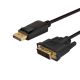 SAVIO CL-106 cable (DisplayPort M - DVI-D M; 1.8m; black)