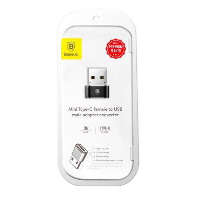5. Baseus Mini USB-C to USB-A adapter - black