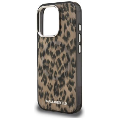 6. Karl Lagerfeld IML Leopard Pattern MagSafe Case for iPhone 16 Pro Max - Brown