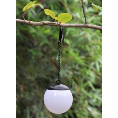 21. SOLAR LAMP PLASTIC BALL HANGING WITH CLIP 10X30CM