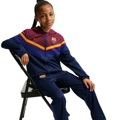 3. Nike FC Barcelona Home tracksuit for kids navy blue and burgundy IO3566 682