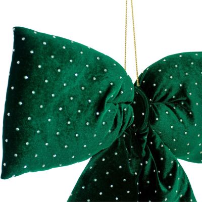 8. GREEN DECORATIVE BOW 39x50CM MICA