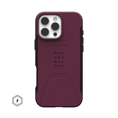 6. UAG Civilian Magsafe - MagSafe compatible protective case for iPhone 16 Pro Max (bordeaux)