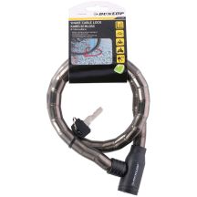 DUNLOP SPIRAL BICYCLE LOCK WITH KEY, HOSE, 18MMx80CM, BLACK