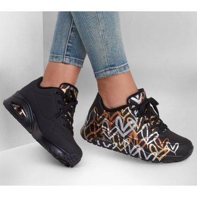 2. Skechers Uno Metallic Love W 155523/BKGD shoes