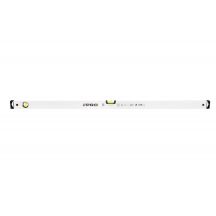 White spirit level, horizontal and vertical indicator, slope 2%, 150 CM