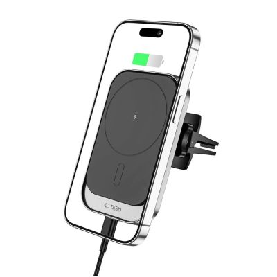 2. Tech-Protect CW19 MagSafe magnetic car holder with 15W inductive charger for air vent - black