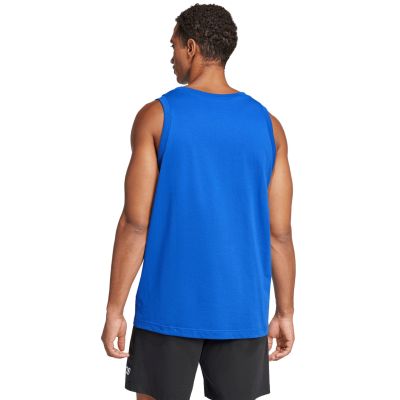 3. Men's adidas Essentials Small Logo Tank Blue JE8978