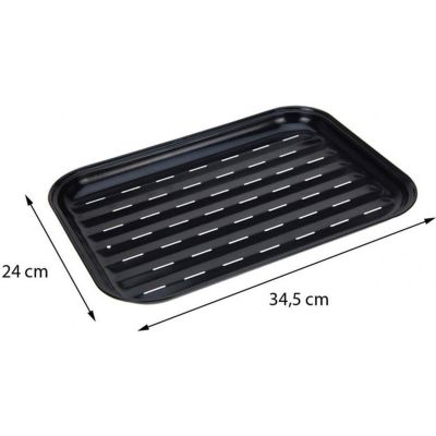 2. GRILLING TRAY 34x24CM NON-STICK BLACK