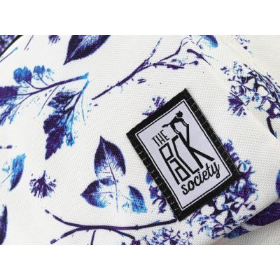 6. THE SOCIETY PACK XCLASSIC BACKPACK 181CPR702-72 OFF WHITE BLUE FLOWER ALLOVER