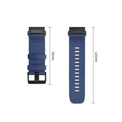 3. Tech-Protect Nylon Classic Strap for Garmin Fenix ​​5X / 5X Plus / 6X / 6X Pro / 7X / 8 / 8 Pro / 9 / 9 Pro (51 mm) - Navy Blue