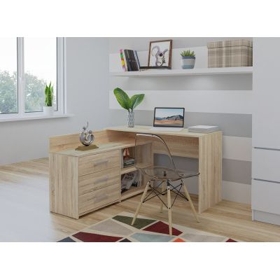 3. Corner desk + chest of drawers DANY 120x50xH76 sonoma