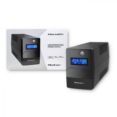 7. QOLTEC UPS 450VA | 240W | LCD | USB | RJ45