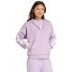 4. Women's adidas Essentials 3-Stripes Full-Zip Fleece Hoodie Purple JY3080