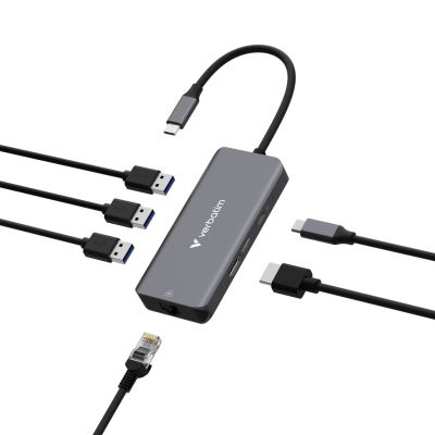 2. Verbatim 32157 USB 3.2 Gen 1 (3.1 Gen 1) Type-C Hubs and Hubs 5000 Mbit/s Gray