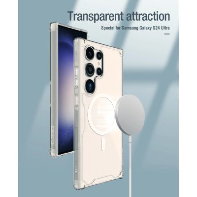 6. Nillkin Nature Pro armored case with a magnetic ring for Samsung Galaxy S24 Ultra - white