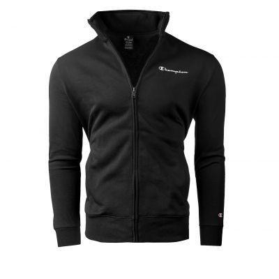 2. Champion men's black stand-up collar zip-up sweatshirt (218290 KK001)