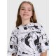 11. Oversized T-shirt with print for girls 4F 4FJRAW25TTSHF3069-90A