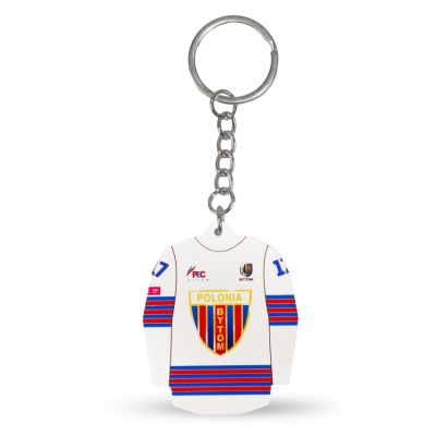 3. Polonia Bytom 25 “Hockey Jersey” Keychain (Home)