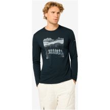 Men’s SUPER.NATURAL M SNOW TRAIL ESCAPE LS long-sleeve top, navy blue