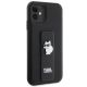4. Karl Lagerfeld Gripstand Saffiano Choupette Pins Case for iPhone 11 / Xr - Black